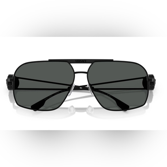 NEW VERSACE PILOT SUNGLASSES MOD 2269 1433/87 BLACK METAL VE2269 143387 EYEWEAR - Picture 4 of 6
